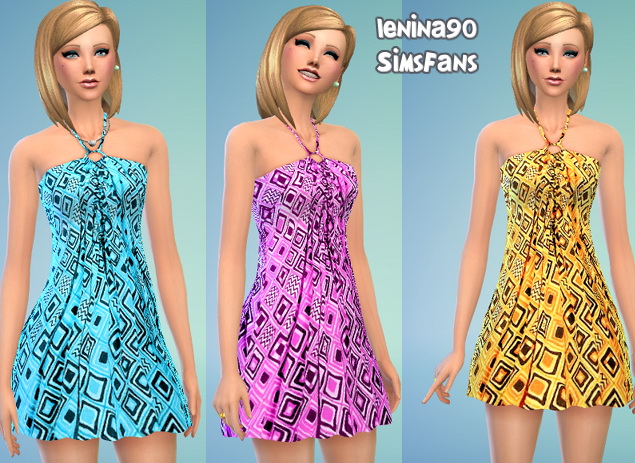 Sims 4 Missoni Dress by lenina 90 at Sims Fans