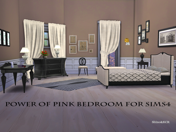 Sims 4 Power of Pink Bedroom by ShinoKCR at TSR
