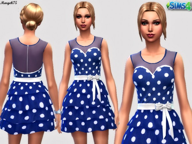 Sims 4 A Dot To Love dress by Margies at Sims Addictions