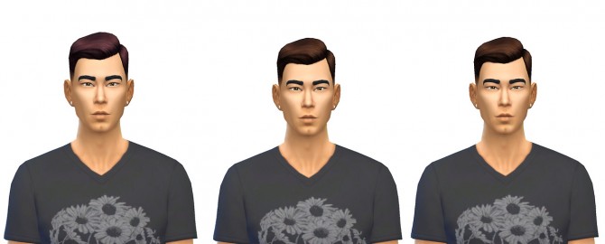Sims 4 Short Crew Cut Hair 12 Colors at Busted Pixels