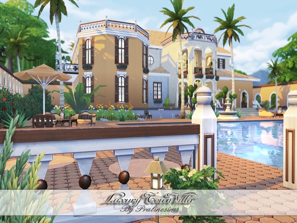 Sims 4 Luxury Town Villa by Pralinesims at TSR