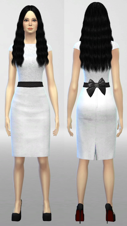 Sims 4 Simple Dress at Nekros