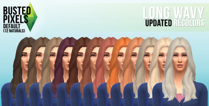 Sims 4 Multiple hair recolors for females at Busted Pixels