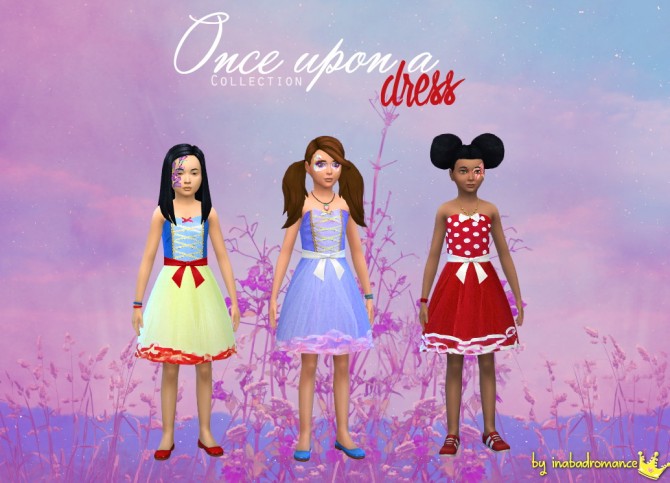 Sims 4 3 girly girl dresses + 3 facepaint at In a bad Romance