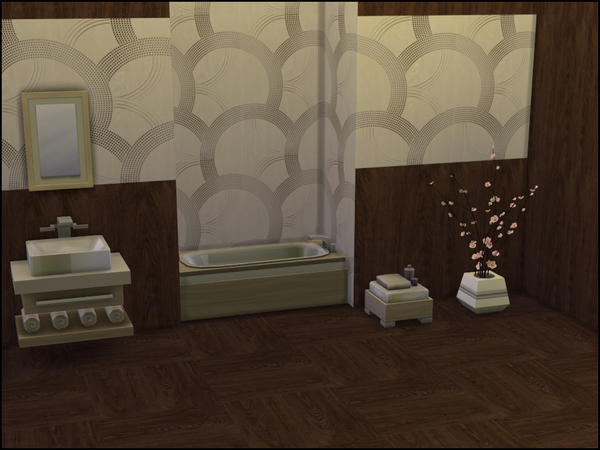 Sims 4 Wall and floor set by Hanagatami at TSR