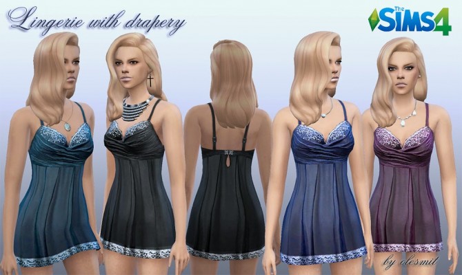 Sims 4 Drapery camis by Olesmit at OleSims