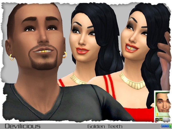Sims 4 Golden Teeth by Devilicious at TSR