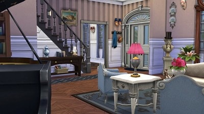 Riverside Georgian house at Jenba Sims » Sims 4 Updates