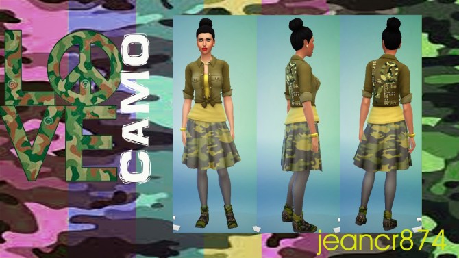 Sims 4 Love Camo FW14/15 set at La Boutique de Jean