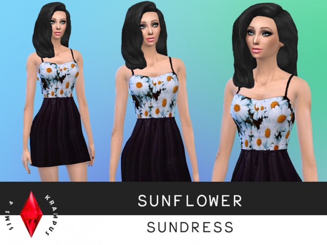 Sims 4 Sunflower dress at Sims 4 Krampus