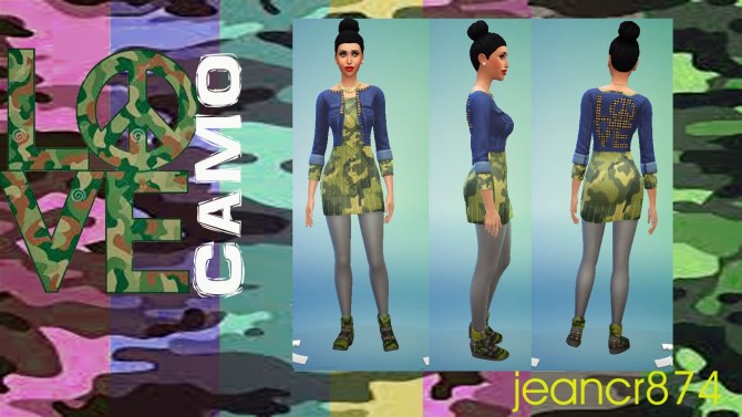 Sims 4 Love Camo FW14/15 set at La Boutique de Jean