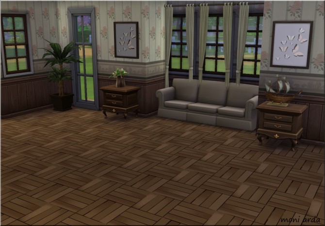 Sims 4 Parquet Wood Floor TS4 at ARDA