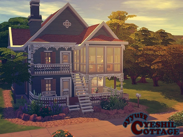Sims 4 Yeshil Cottage Furnished by Ayyuff at TSR