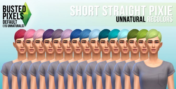 Sims 4 4 hair recolors at Busted Pixels