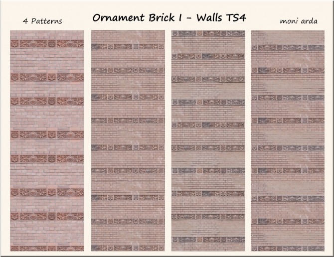 Sims 4 Ornament Brick I Walls at ARDA