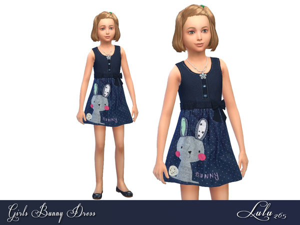 Sims 4 Girls Bunny Dress by Lulu265 at TSR
