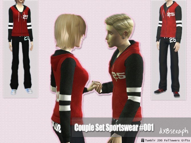 Sims 4 Couple Set Sportswear #001 at dx8seraph