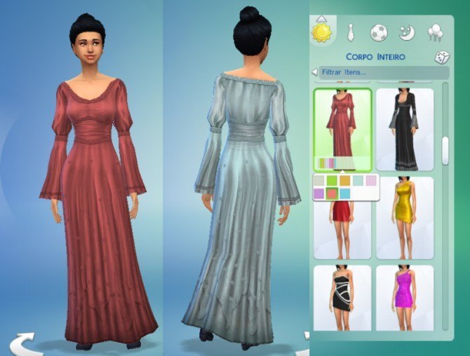 Sims 4 Maiden dress conversion by Kiara24 at Mod The Sims