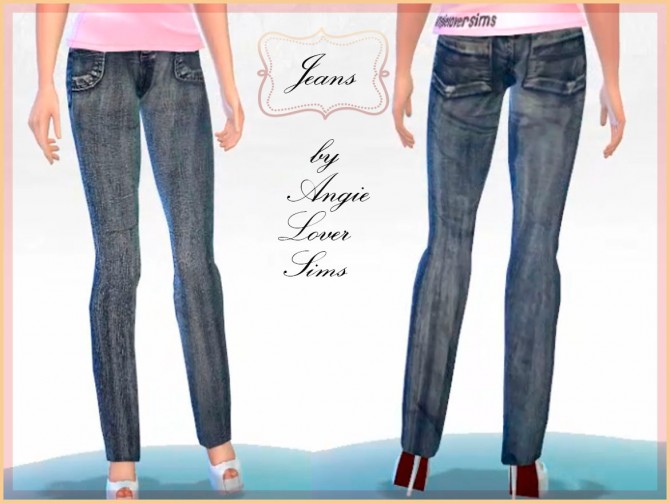 Sims 4 Blue West jeans at Angie Lover Sims
