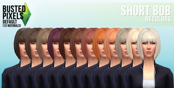 Sims 4 4 hair recolors at Busted Pixels