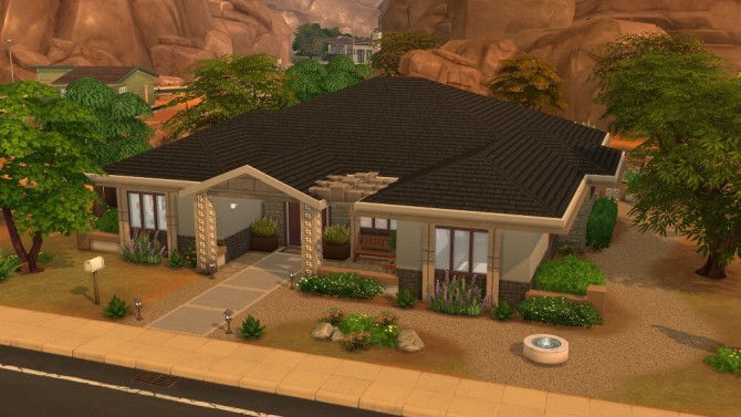 Sims 4 Prairie school style house at Jenba Sims