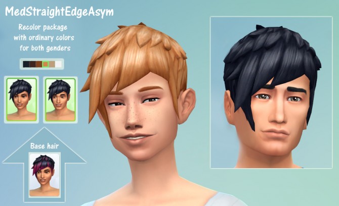 Sims 4 Ordinary Hair Recolor by oepu at Mod The Sims