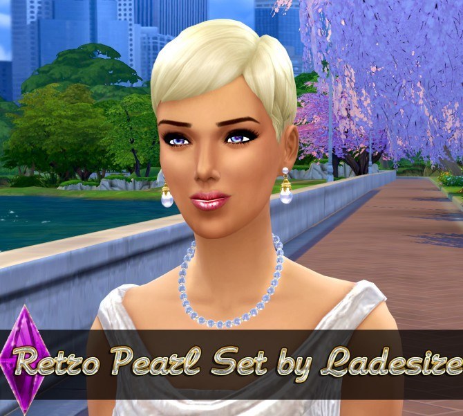 Sims 4 Retro Pearl Set at Ladesire