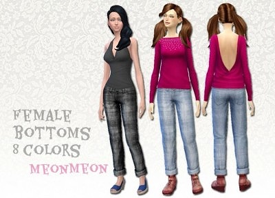 Female bottoms 8 colors at MEONMEONS SIMS