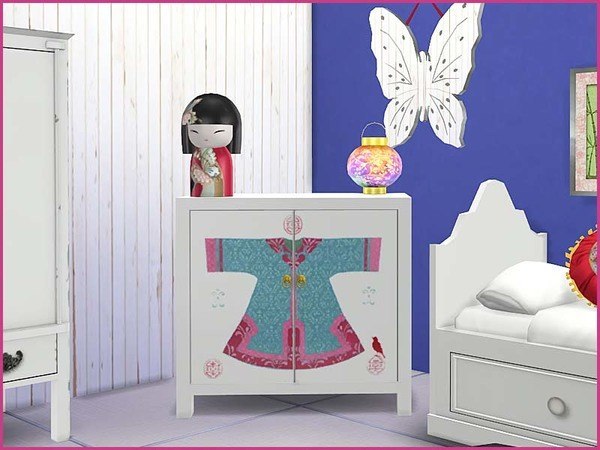 Sims 4 Jade Bedroom by Pilar at TSR