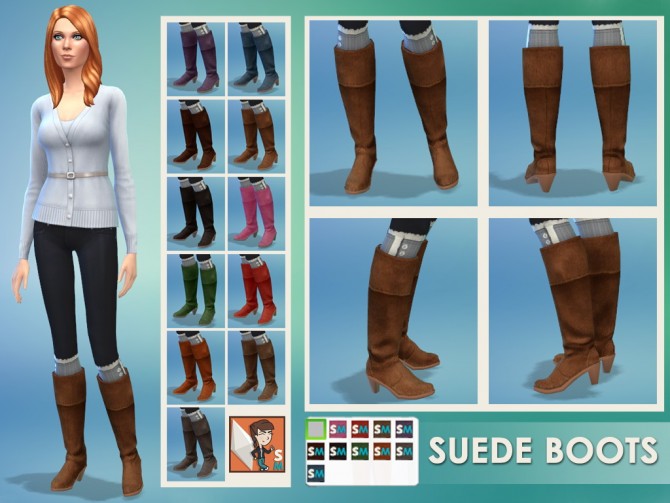Sims 4 Suede Boots at Simply Morgan