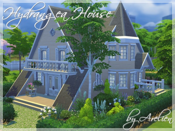 Sims 4 Hydrangea House by Arelien at TSR