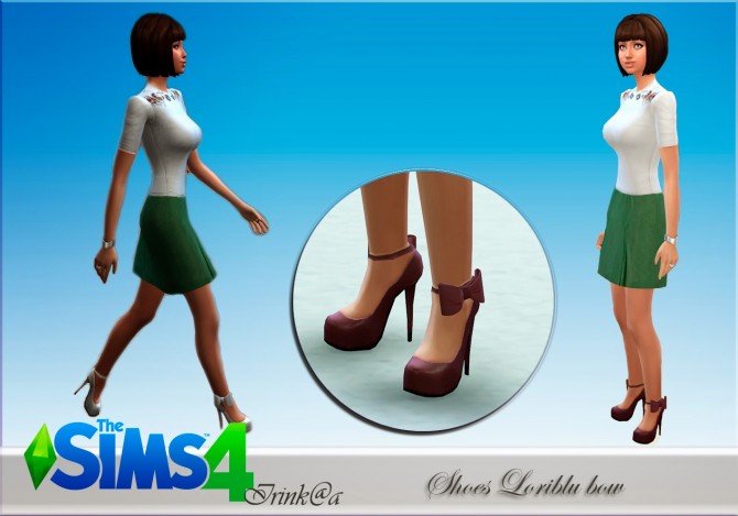 Sims 4 Shoes Loriblu bow at Irink@a