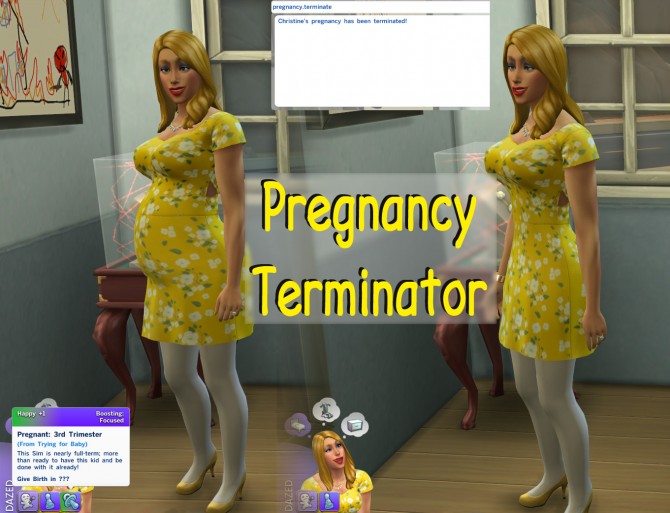 Sims 4 Pregnancy Terminator Command Mod by scumbumbo at Mod The Sims