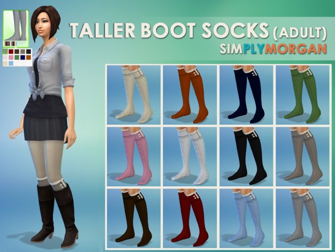 Sims 4 Taller Boot Socks at Simply Morgan
