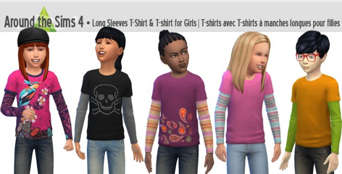 Sims 4 T shirts with Short & Long Sleeves at Around the Sims 4