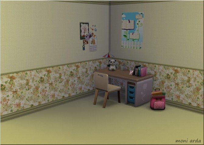 Sims 4 Set Fairy Dreams walls by Moni at ARDA