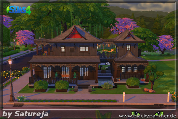 Sims 4 Tera Yoruosoku asian house by Satureja at Blacky’s Sims Zoo