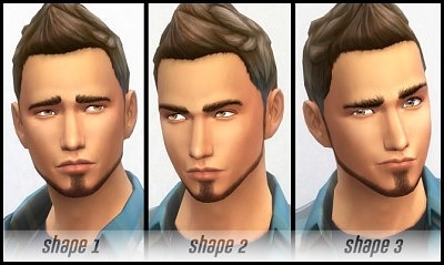 Masculine Eyebrows 3 Shapes by Shady at Mod The Sims