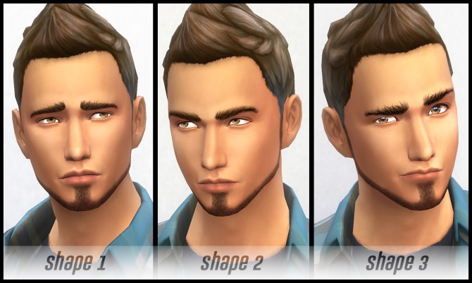 Sims 4 Masculine Eyebrows 3 Shapes by Shady at Mod The Sims