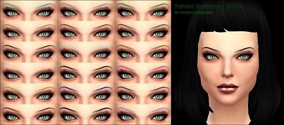 Painted Eyebrows 2 styles by Vampire aninyosaloh at Mod The Sims