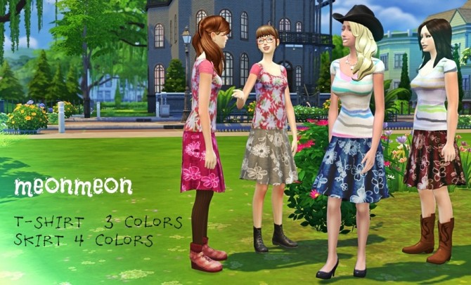 Sims 4 Shirts and skirts at MEONMEONS SIMS