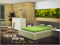 Natural Energy bedroom by Yulia Ko at Sims Studio