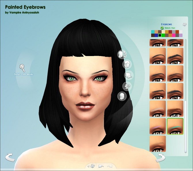 Sims 4 Painted Eyebrows 2 styles by Vampire aninyosaloh at Mod The Sims