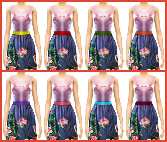 Sims 4 Floral dress at Sim4ny