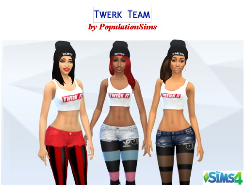 Sims 4 Twerk Team by PopulationSims at Sims 4 Caliente
