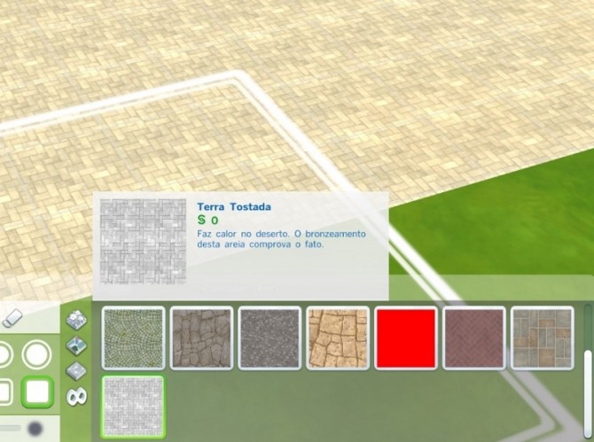Sims 4 Terrain paint, sidewalk by jeangraff30 at Mod The Sims