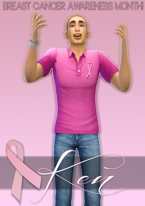 Sims 4 Breast Cancer Awareness Month   Sim at Msft Jae
