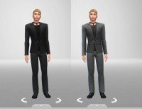 Black + Gray Recolor of Shine on Men’s Suit by SimsForever15 at Mod The Sims