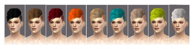 Sims 4 Hawk fatale males hair conversion at Black le