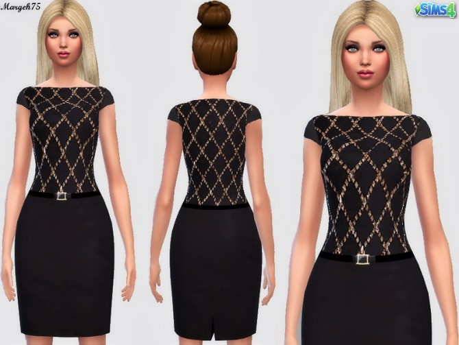 Sims 4 Clarissa Dress by Margies Sims at Sims Addictions